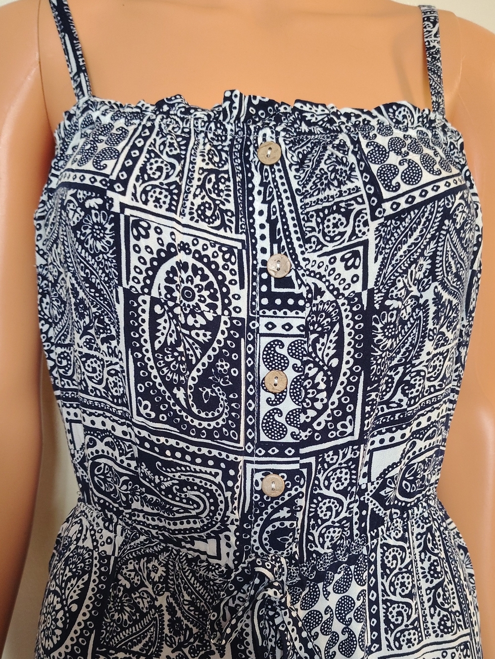 Asuwish Women's Paisley Print Wide-Leg Jumpsuit.Size L - Picture 2 of 14